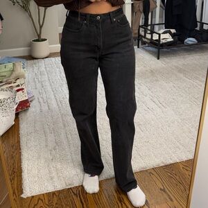 Abercrombie & Fitch Black Women's Straight Leg Jeans